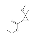 ethyl 2-methoxy-2-methylcyclopropane-1-carboxylate结构式