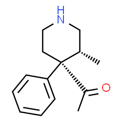 Ketone, methyl 3-methyl-4-phenyl-4-piperidyl, cis-(- (8CI) Structure