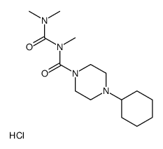 1-Piperazinecarboxamide, 4-cyclohexyl-N-((dimethylamino)carbonyl)-N-me thyl-, monohydrochloride picture