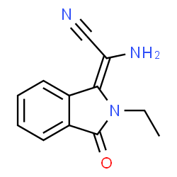 Acetonitrile, amino(2-ethyl-2,3-dihydro-3-oxo-1H-isoindol-1-ylidene)-, (2E)- (9CI)结构式