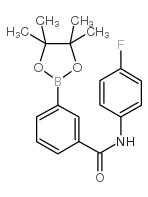 3-(4-氟苯基氨甲酰基)苯硼酸频哪酯结构式