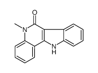 5-methyl-11H-indolo[3,2-c]quinolin-6-one结构式