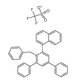 1-benzyl-2-(1'-naphthyl)-4,6-diphenylpyridinium triflate Structure