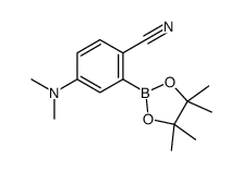 4-(dimethylamino)-2-(4,4,5,5-tetramethyl-1,3,2-dioxaborolan-2-yl)benzonitrile结构式