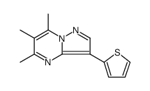 Pyrazolo[1,5-a]pyrimidine, 5,6,7-trimethyl-3-(2-thienyl) Structure