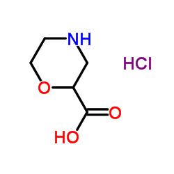 2-Morpholinecarboxylic acid hydrochloride (1:1) structure