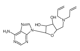 (2R,3R,4S,5R)-2-(6-aminopurin-9-yl)-5-[[bis(prop-2-enyl)amino]methyl]oxolane-3,4-diol结构式