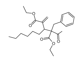 2-Acetyl-2-benzyl-3-hexyl-4-methylene-pentanedioic acid diethyl ester Structure