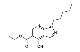 4-Hydroxy-1-n-pentyl-1H-pyrazolo[3,4-b]pyridine-5-carboxylic acid ethyl ester Structure