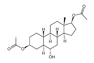 3β,17β-diacetoxy-6α-hydroxy-19-nor-5α-androstane Structure