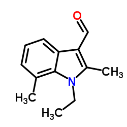 1-Ethyl-2,7-dimethyl-1H-indole-3-carbaldehyde Structure