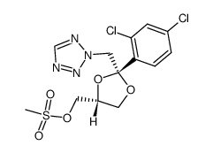 cis-2-(2,4-dichlorophenyl)-4-methanesulfonyloxymethyl-2-(1,2,3,5-tetrazol-1-ylmethyl)-1,3-dioxolane Structure