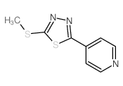 4-(5-methylsulfanyl-1,3,4-thiadiazol-2-yl)pyridine结构式