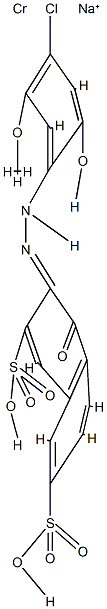 sodium [3-[(4-chloro-2-hydroxy-5-methoxyphenyl)azo]-4-hydroxynaphthalene-2,7-disulphonato(4-)]chromate(1-) Structure