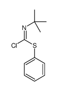 N-tert-butyl-1-phenylsulfanylmethanimidoyl chloride Structure