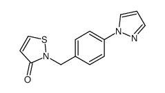 2-[(4-pyrazol-1-ylphenyl)methyl]-1,2-thiazol-3-one Structure