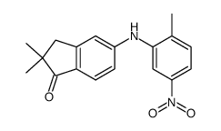 2,2-dimethyl-5-(2-methyl-5-nitrophenylamino)indan-1-one结构式