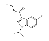 ethyl 5-fluoro-1-propan-2-ylindazole-3-carboxylate结构式