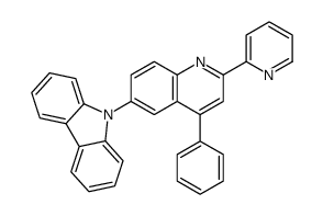 9-(4-phenyl-2-pyridin-2-ylquinolin-6-yl)carbazole Structure