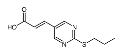 2-Propenoic acid, 3-[2-(propylthio)-5-pyrimidinyl]结构式