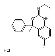 (4S)-6-chloro-N-ethyl-4-methyl-4-phenyl-3,1-benzoxazin-2-amine,hydrochloride Structure