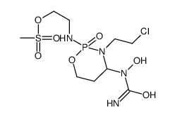 2-[[4-[carbamoyl(hydroxy)amino]-3-(2-chloroethyl)-2-oxo-1,3,2λ5-oxazaphosphinan-2-yl]amino]ethyl methanesulfonate结构式
