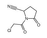 1-(2-chloroacetyl)-5-oxopyrrolidine-2-carbonitrile Structure