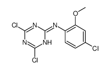 4,6-dichloro-N-(4-chloro-2-methoxyphenyl)-1,3,5-triazin-2-amine结构式