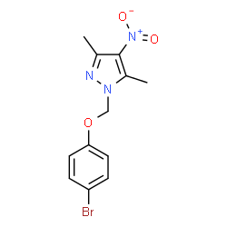 1-(4-BROMO-PHENOXYMETHYL)-3,5-DIMETHYL-4-NITRO-1H-PYRAZOLE结构式