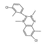 7-chloro-3-(3-chloro-2-methylphenyl)-2,4,8-trimethyl-1,2,3,4-tetrahydro-2,4-dibora-1,3-diazanaphthalene结构式