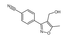 4-[4-(Hydroxymethyl)-5-methyl-1,2-oxazol-3-yl]benzonitrile Structure