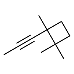 Cyclobutane, 1,1,2-trimethyl-2-(1-propynyl)- (9CI) structure