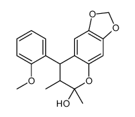 8-(2-methoxyphenyl)-6,7-dimethyl-7,8-dihydro-[1,3]dioxolo[4,5-g]chromen-6-ol Structure