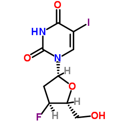 2',3'-Dideoxy-3'-fluoro-5-iodouridine Structure