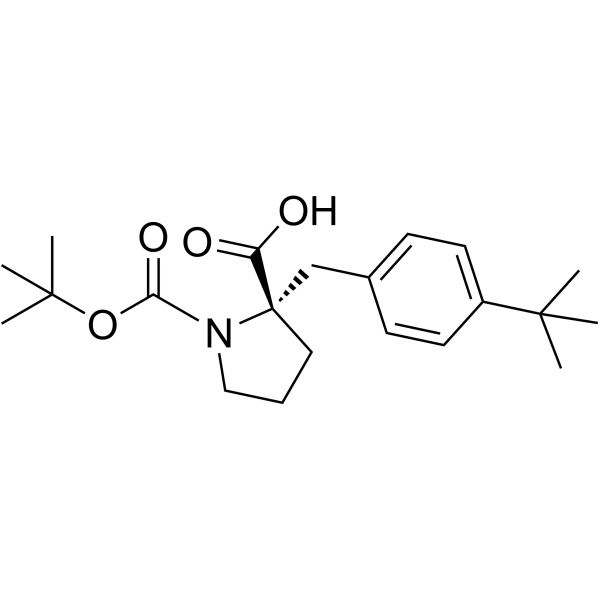 BOC-(S)-ALPHA-(4-TERT-BUTYL-BENZYL)-PROLINE structure