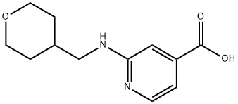 2-[(Tetrahydro-2H-pyran-4-ylmethyl)amino]-isonicotinic acid Structure