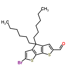 6-溴-4,4-二己基-4H-环戊并[1,2-b:5,4-b']二噻吩-2-甲醛结构式