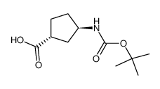 rel-(1R,3R)-3-((叔丁氧基羰基)氨基)环戊烷-1-羧酸图片