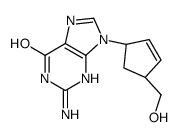 2-amino-9-[(1S,4R)-4-(hydroxymethyl)cyclopent-2-en-1-yl]-3H-purin-6-one Structure