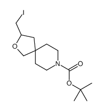 N-BOC-3-(碘甲基)-2-噁-8-氮杂螺[4.5]癸烷结构式