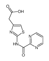 {2-[(Pyrimidin-2-ylcarbonyl)amino]-1,3-thiazol-4-yl}acetic acid Structure