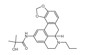 (R)-2-hydroxy-2-methyl-N-(7-propyl-6a,7,8,9-tetrahydro-6H-[1,3]dioxolo[4',5':5,6]benzo[1,2-g]benzo[de]quinolin-11-yl)propanamide结构式