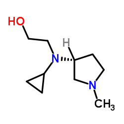 2-{Cyclopropyl[(3R)-1-methyl-3-pyrrolidinyl]amino}ethanol Structure