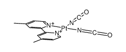 (4,4'-dimethyl-2,2'-bipyridyl-N,N')bis(isocyanto)platinum(II)结构式