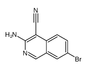 3-amino-7-bromoisoquinoline-4-carbonitrile structure