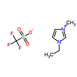 1-乙基-3-甲基咪唑三氟甲磺酸盐结构式