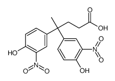 4,4-Bis(4-hydroxy-3-nitrophenyl)pentanoic acid Structure