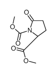 dimethyl (2S)-5-oxopyrrolidine-1,2-dicarboxylate结构式