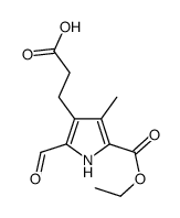 3-(5-ethoxycarbonyl-2-formyl-4-methyl-1H-pyrrol-3-yl)propanoic acid Structure