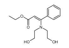 (Z)-ethyl 3-(bis(2-hydroxyethyl)amino)-3-phenylacrylate结构式